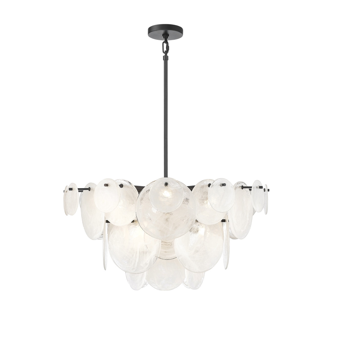 BOREAS 9 LIGHT CHANDELIER W/ ALABASTER GLASS