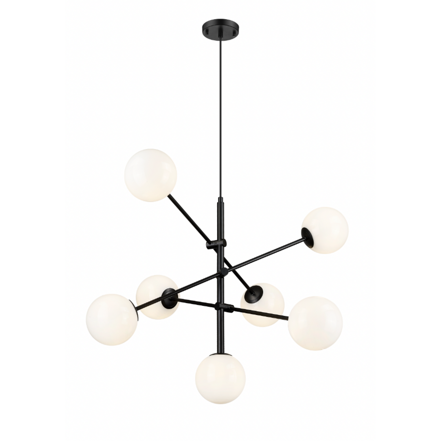 OCULUS 7 LIGHT CHANDELIER W/ ALABASTER GLASS