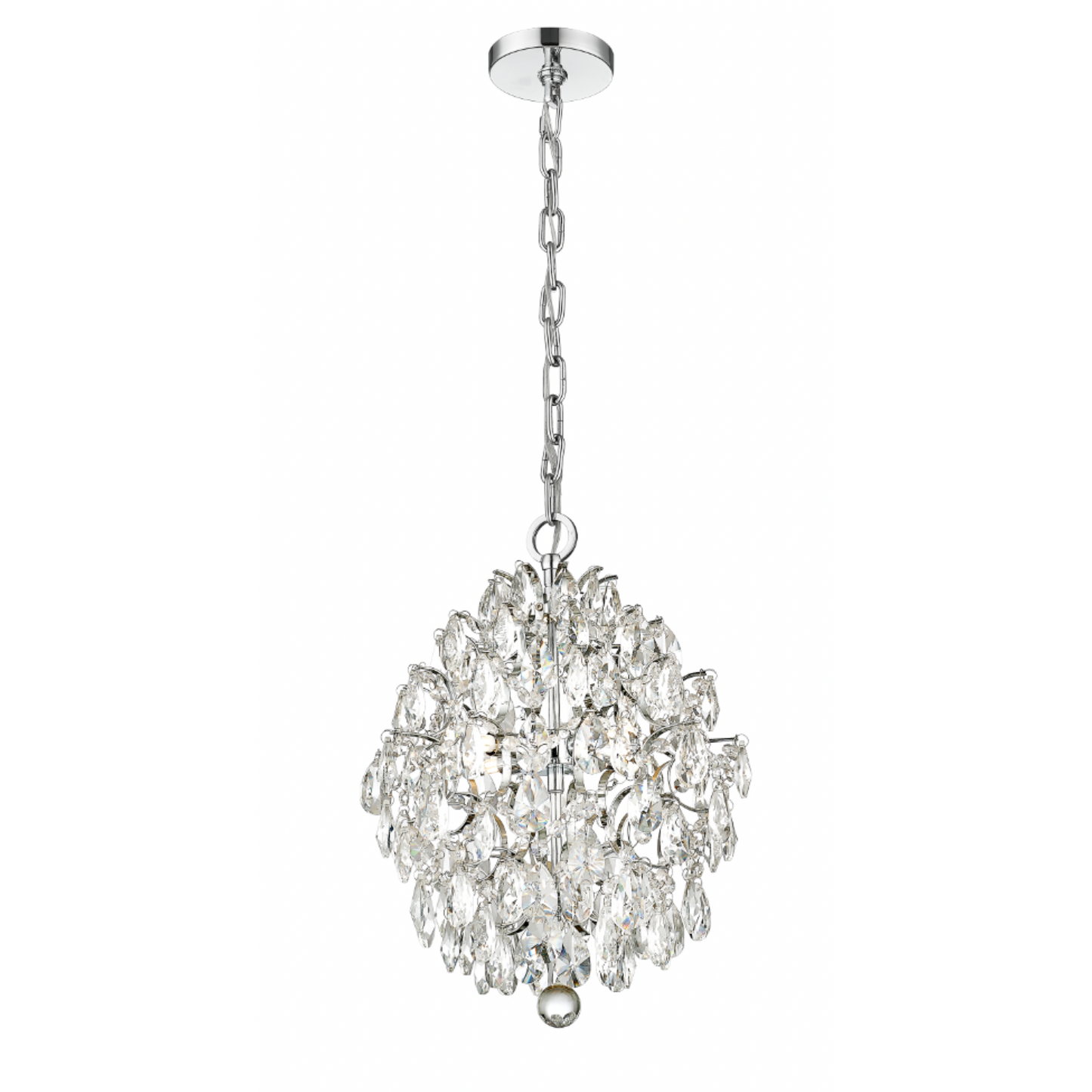 VILLA 4 LIGHT CHANDELIER W/ CRYSTAL