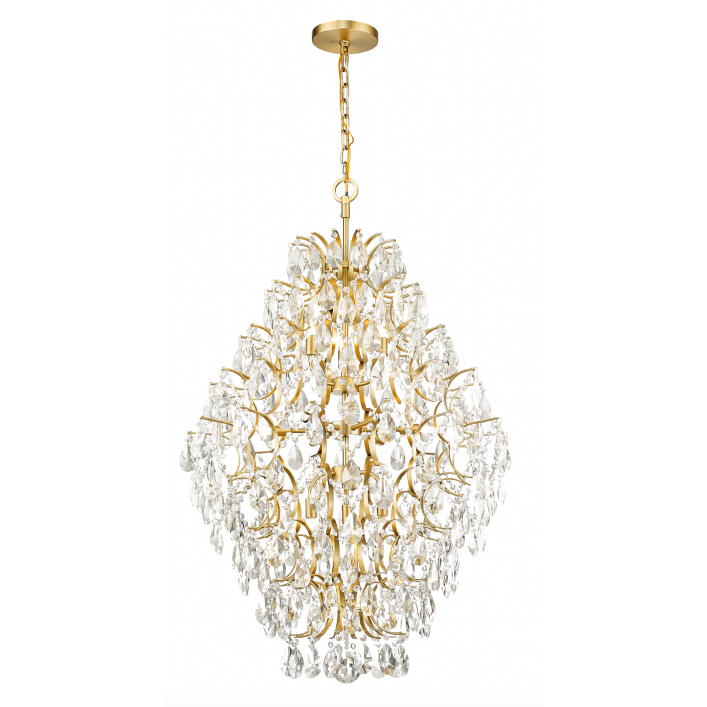 VILLA 12 LIGHT CHANDELIER W/ CRYSTAL