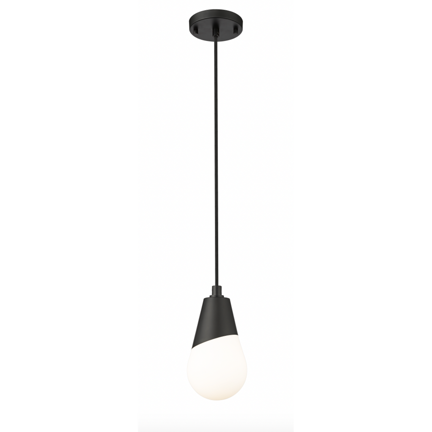 STAVROS 1 LIGHT PENDANT W/ ALABASTER WHITE GLASS