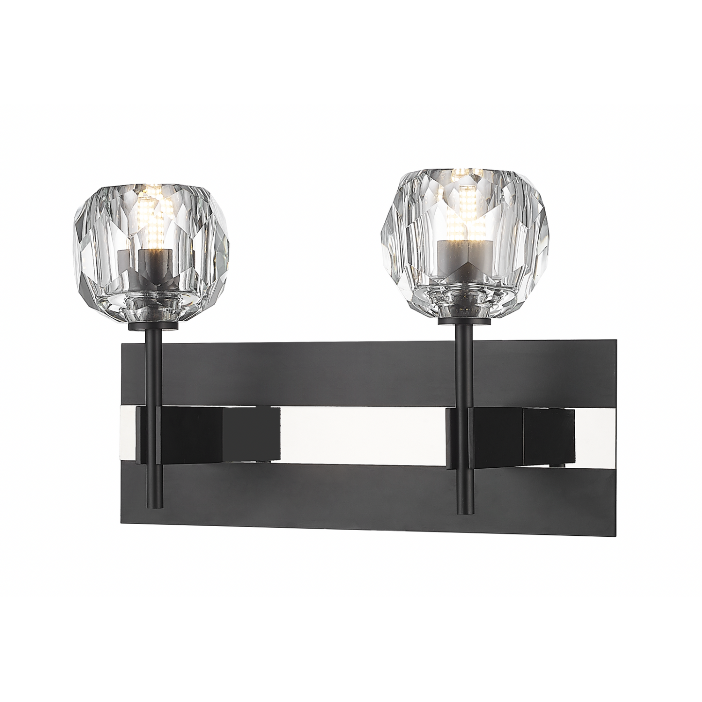 HESTIA 2 LIGHT VANITY W/ CRYSTAL GLASS