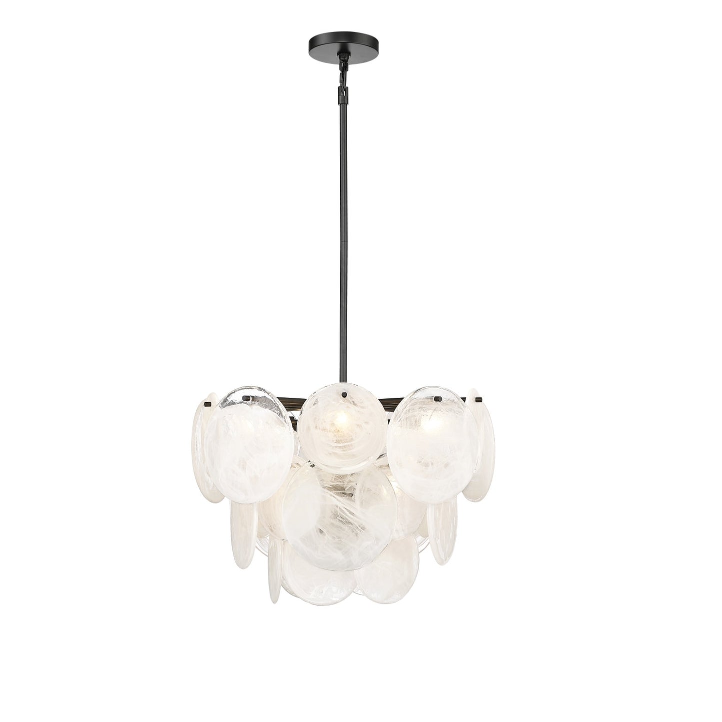 BOREAS 9 LIGHT CHANDELIER W/ ALABASTER GLASS