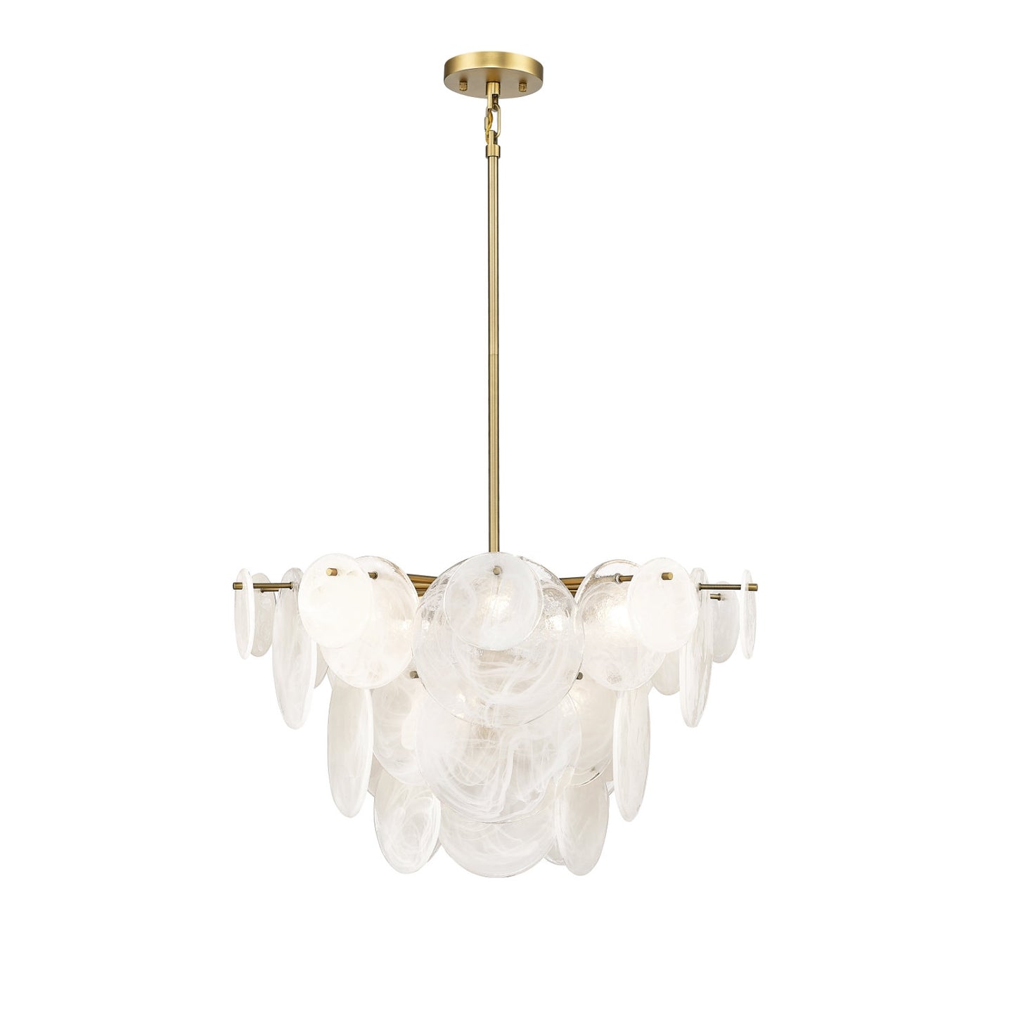 BOREAS 9 LIGHT CHANDELIER W/ ALABASTER GLASS