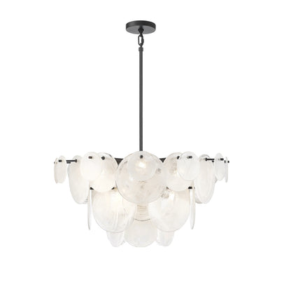BOREAS 9 LIGHT CHANDELIER W/ ALABASTER GLASS