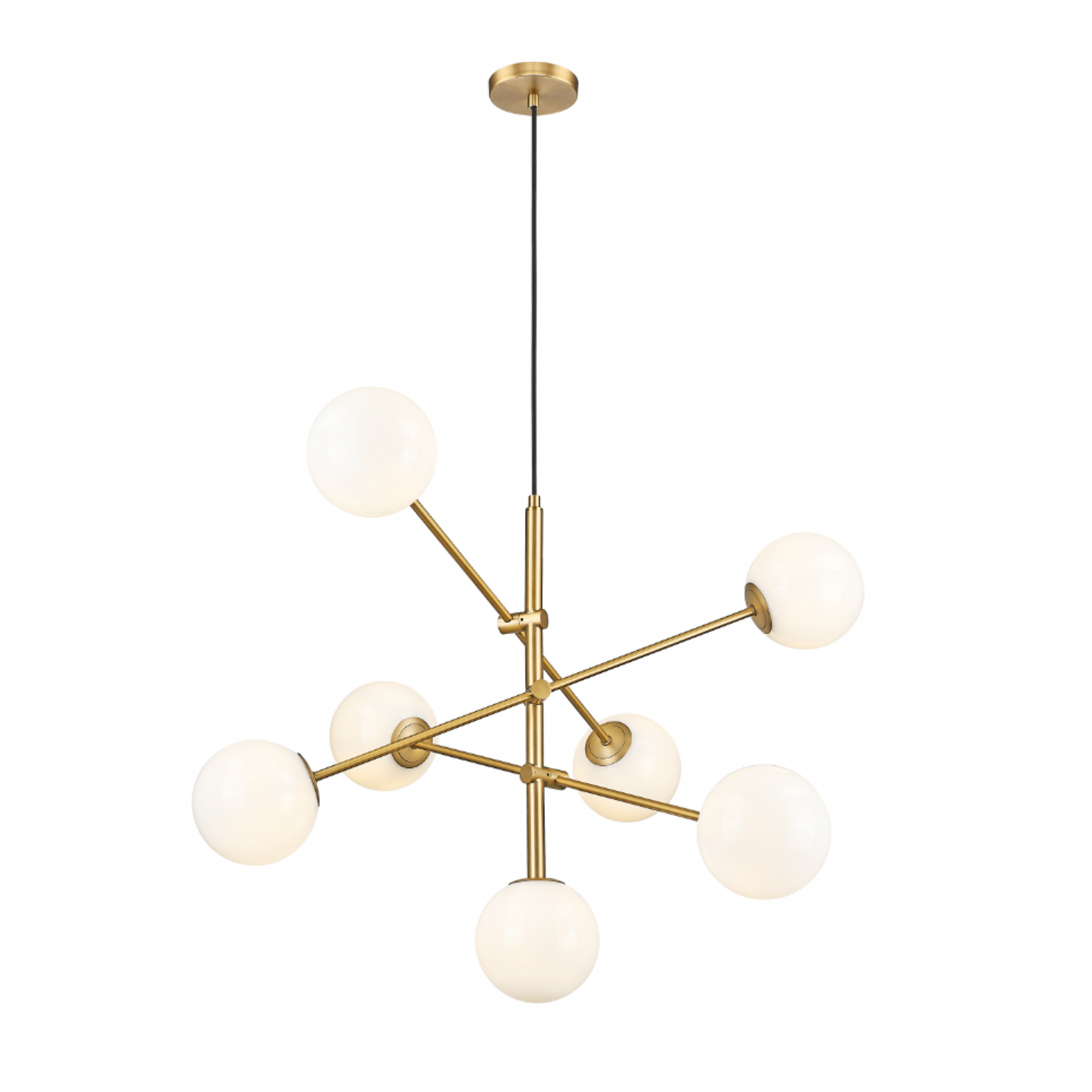 OCULUS 7 LIGHT CHANDELIER W/ ALABASTER GLASS