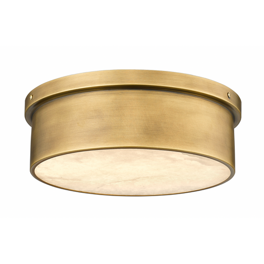 NEPTUNE 1 LIGHT FLUSH-MOUNT W/ALABASTER STONE