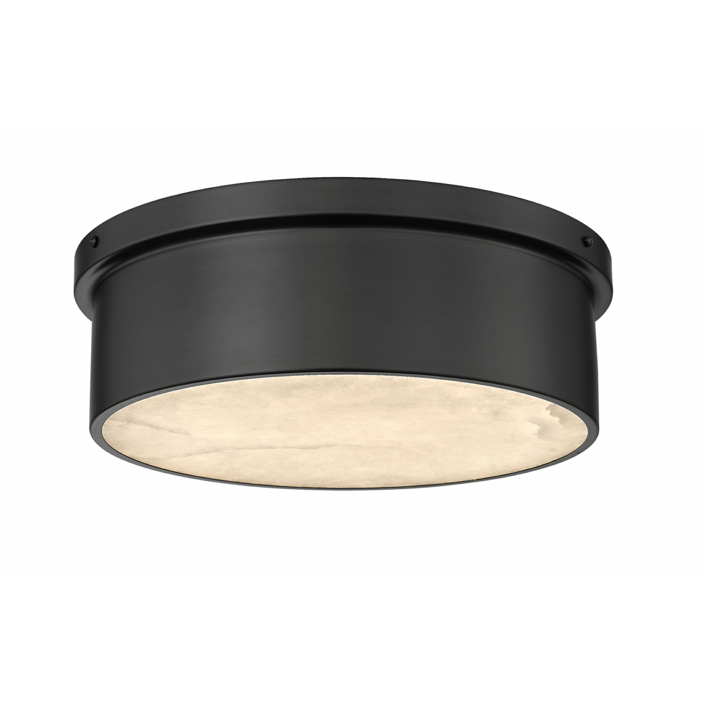 NEPTUNE 1 LIGHT FLUSH-MOUNT W/ALABASTER STONE