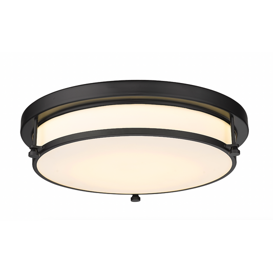 NAUTILUS 1 LIGHT LED FLUSH-MOUNT W/ OPAL WHITE GLASS