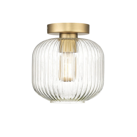 EOS 1 LIGHT FLUSH-MOUNT & PENDANT W/ CLEAR OR SMOKED GLASS