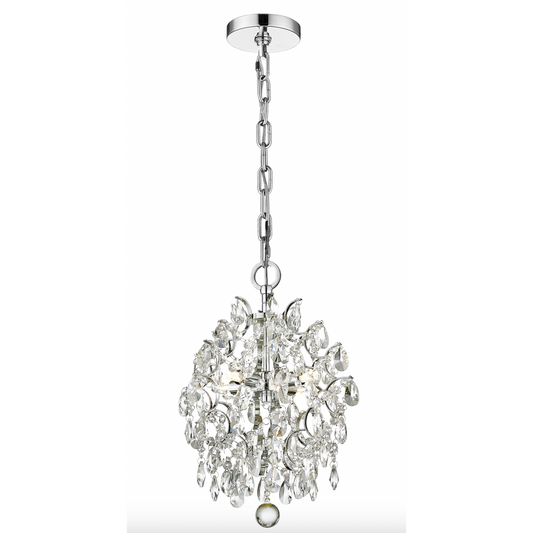 VILLA 4 LIGHT CHANDELIER W/ CRYSTAL