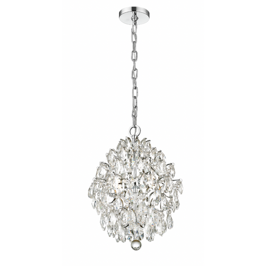 VILLA 4 LIGHT CHANDELIER W/ CRYSTAL